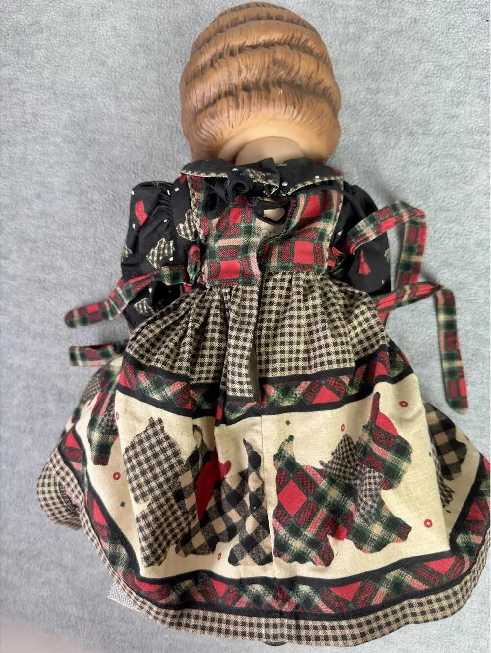 vintage daisy kingdom doll 1991 country christmas decor‎ plaid dress